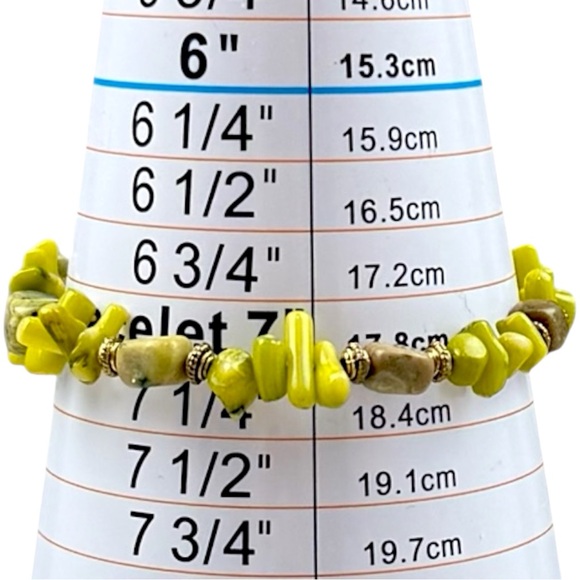 unbranded Jewelry - Green Stone Beaded Bracelet Toggle Clasp Chunky Boho Stretch Womens Earthcore